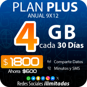 PLAN PLUS 4GB ANUAL